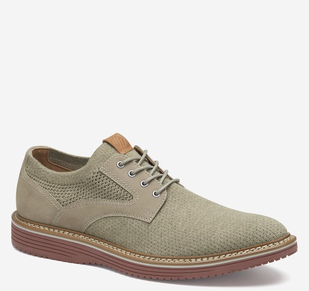 johnston & murphy Upton Knit Plain Toe Taupe Knit