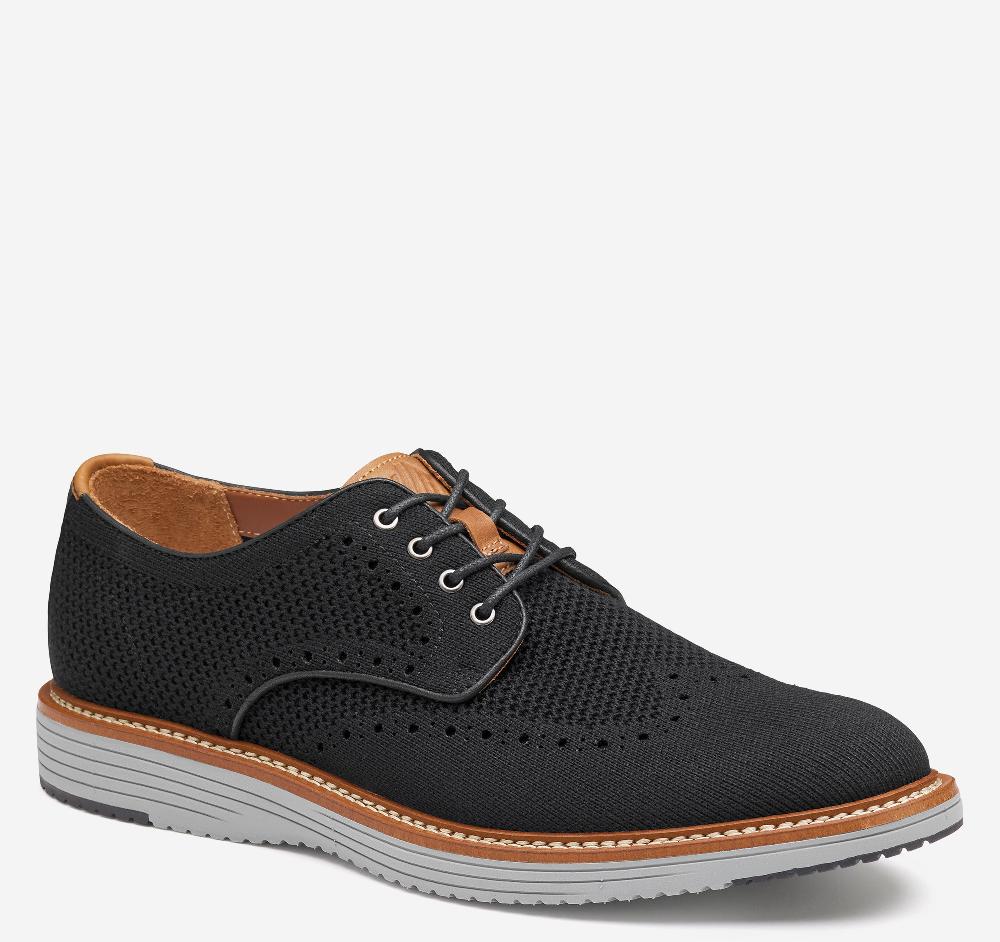johnston & murphy Upton Knit Wingtip Black Knit