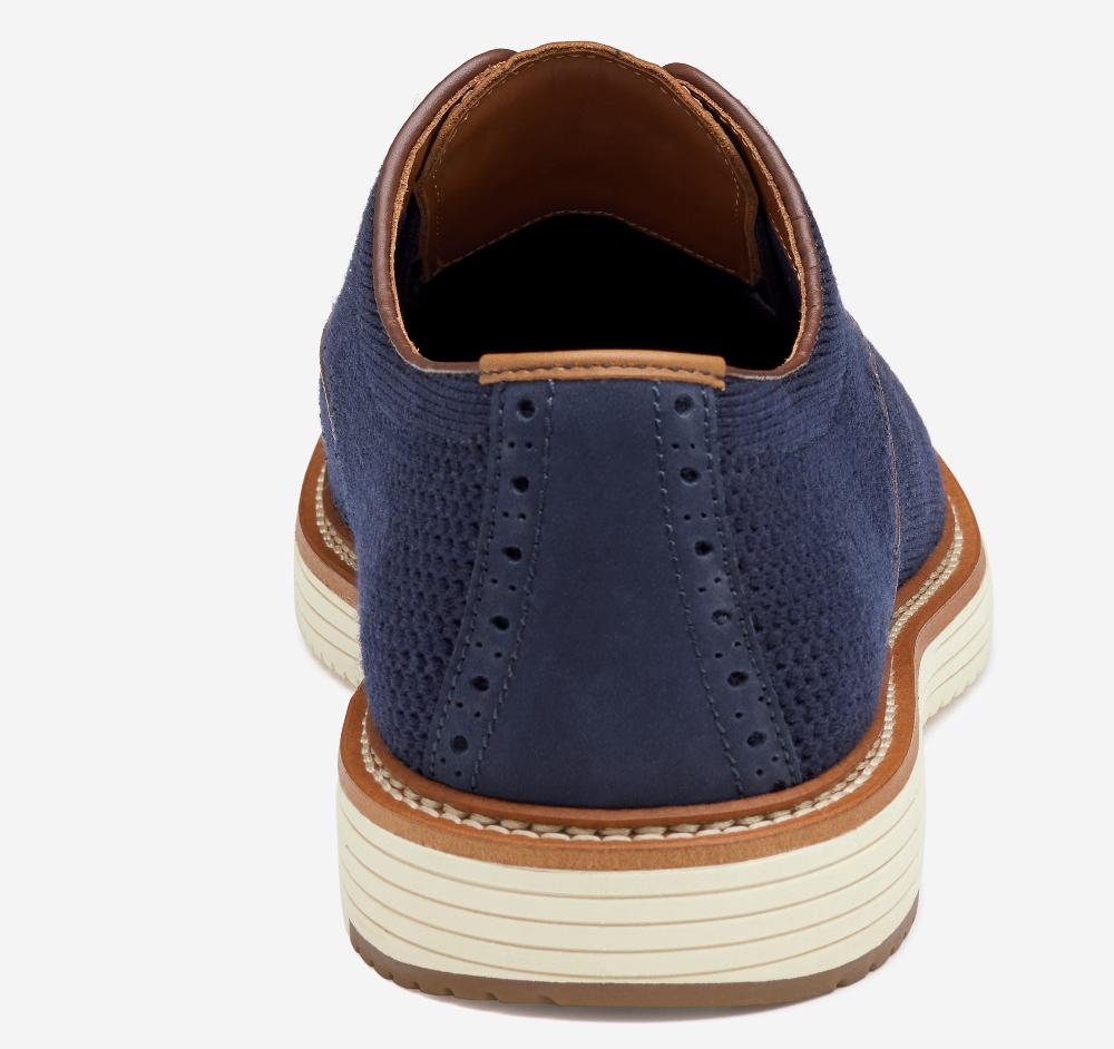 Johnston & Murphy Upton Knit Wingtip Navy Knit