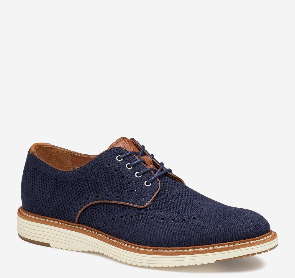 johnston & murphy Upton Knit Wingtip Navy Knit