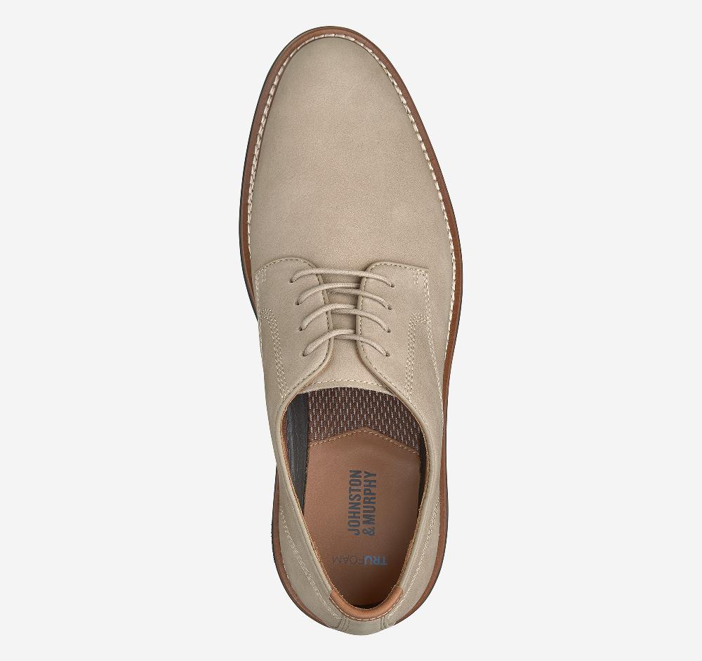 Johnston & Murphy Upton Plain Toe Taupe Nubuck
