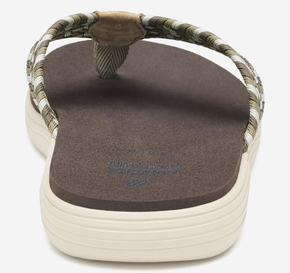 Johnston & Murphy Upton Woven Flip-Flop Taupe Nylon