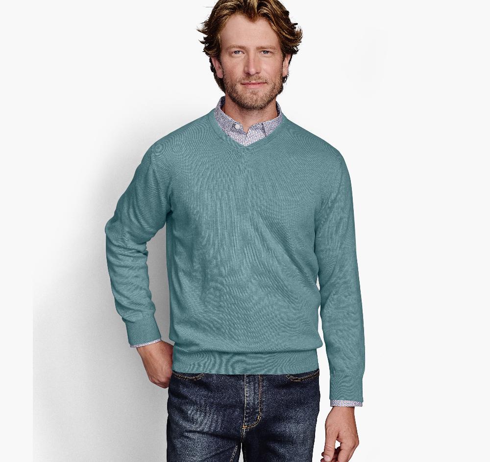 johnston & murphy V-Neck Sweater Teal
