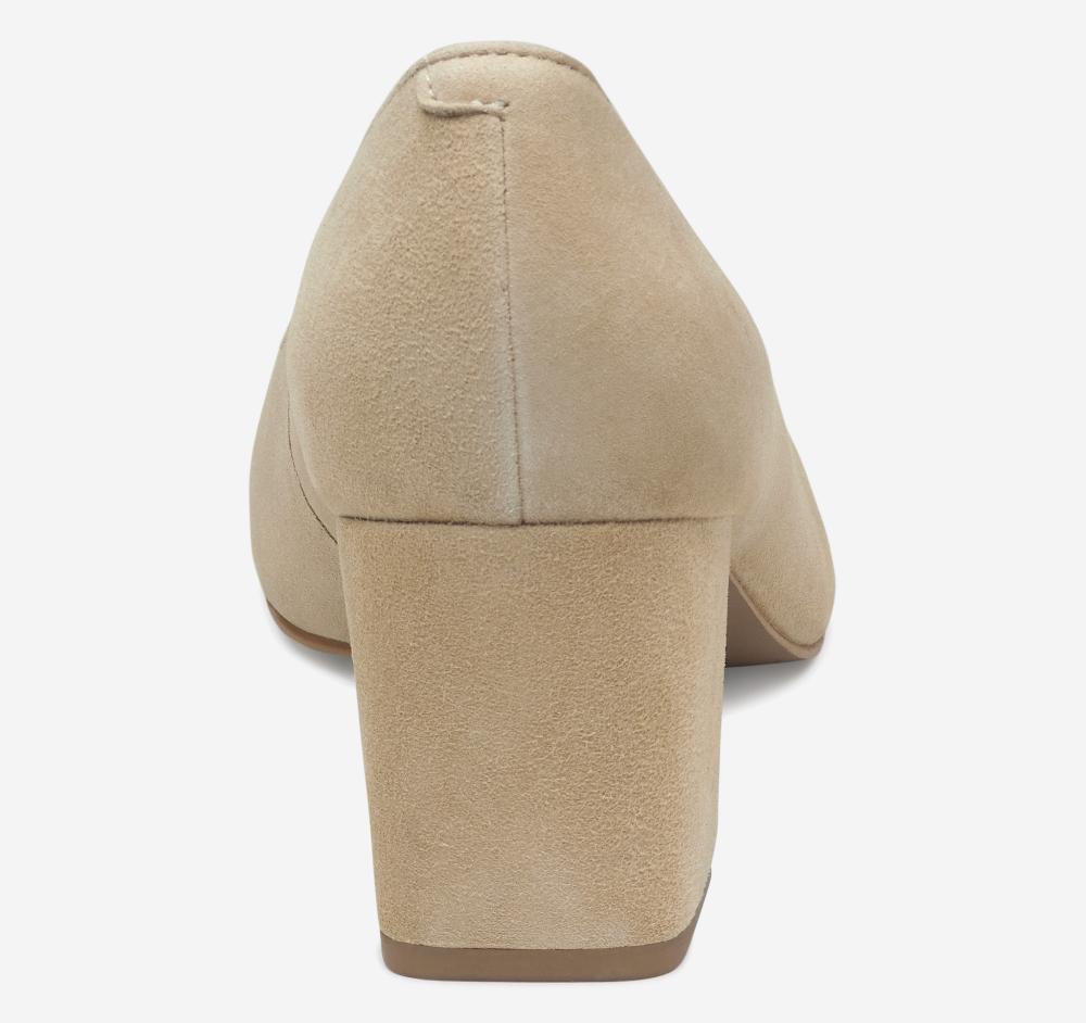 Johnston & Murphy Vicki Pump Sand Kid Suede