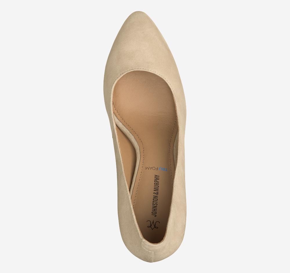 Johnston & Murphy Vicki Pump Sand Kid Suede