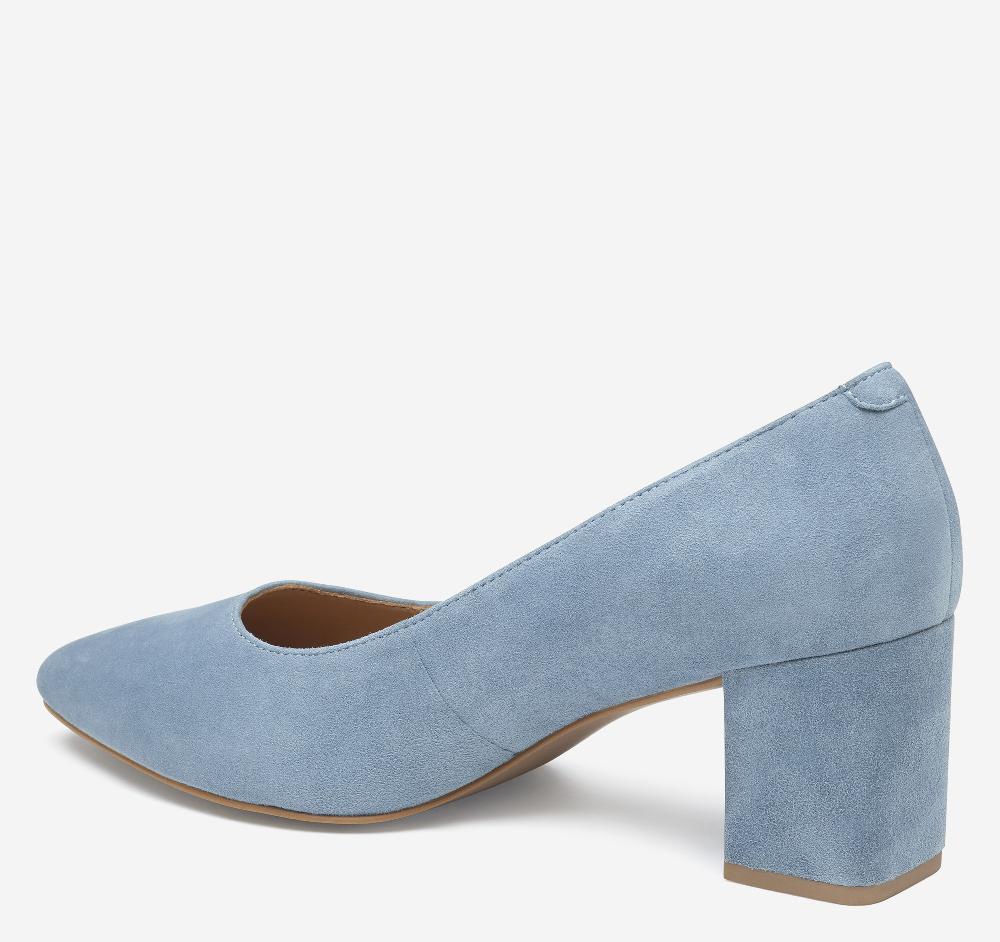 Johnston & Murphy Vicki Pump Slate Blue Kid Suede
