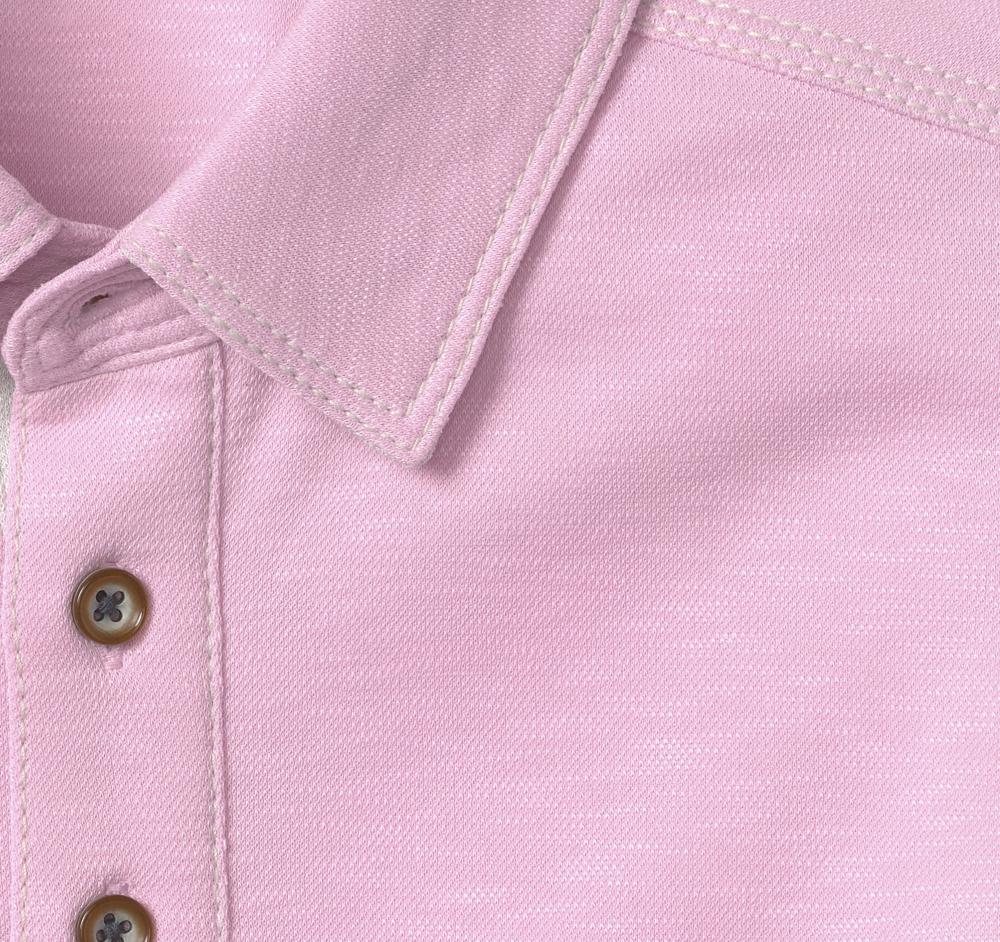 Johnston & Murphy Vintage Slub Polo Hot Pink