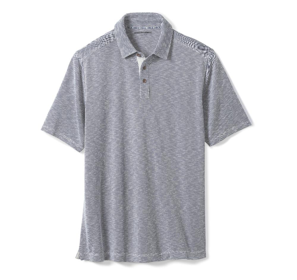 Johnston & Murphy Vintage Slub Polo Indigo