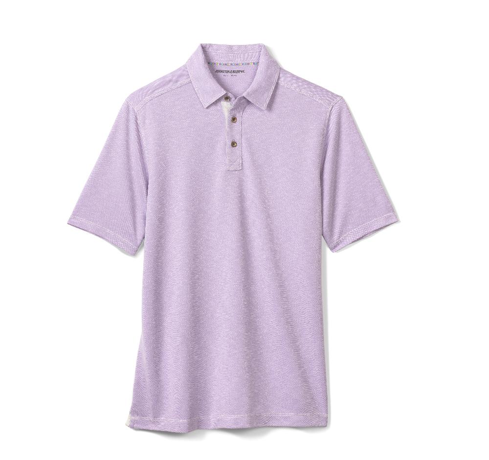 Johnston & Murphy Vintage Slub Polo Lavender