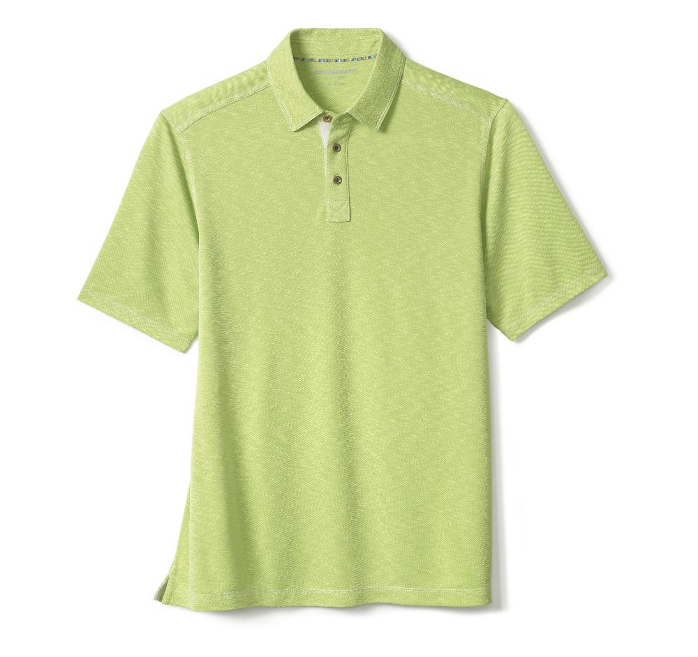 Johnston & Murphy Vintage Slub Polo Lime