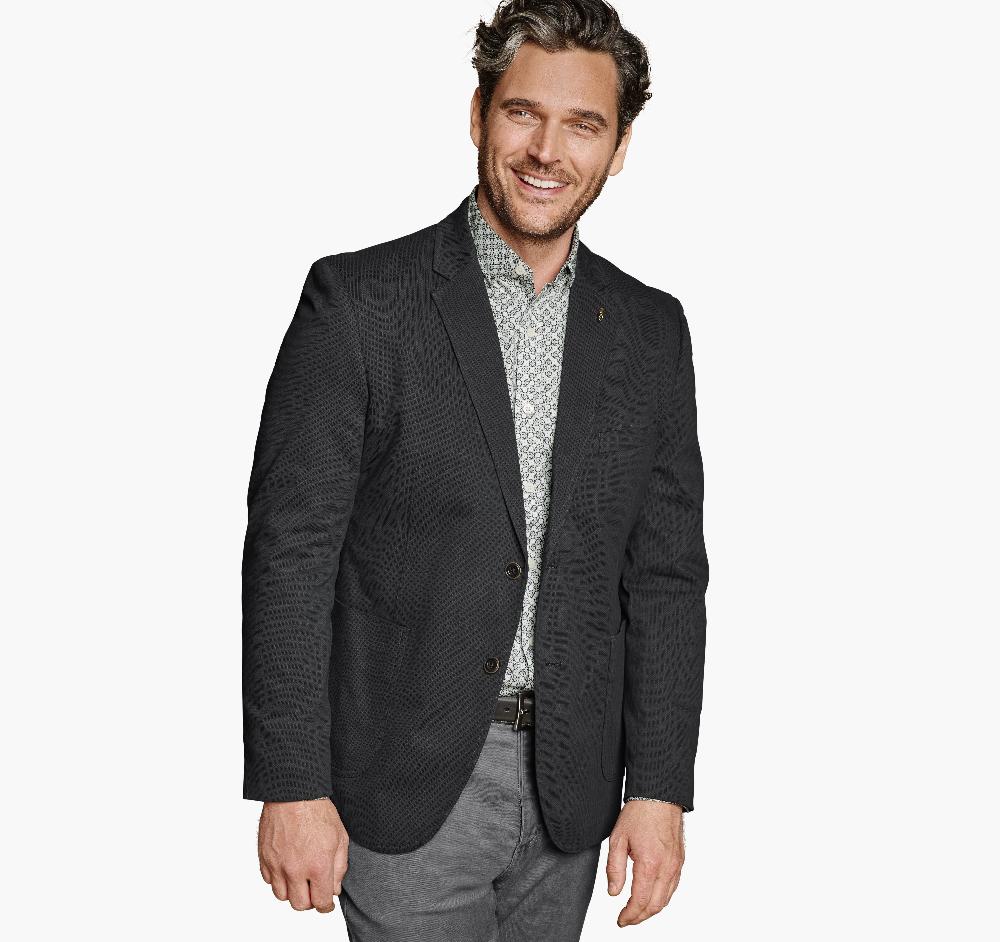 johnston & murphy Washed Cotton Blazer Black