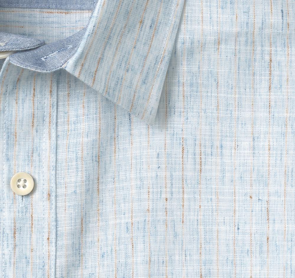 Johnston & Murphy Washed Slubbed Shirt Blue Slub