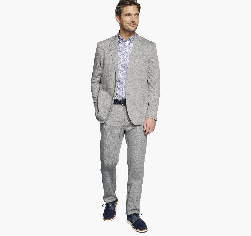 Johnston & Murphy XC Flex® Knit Blazer Gray Twill