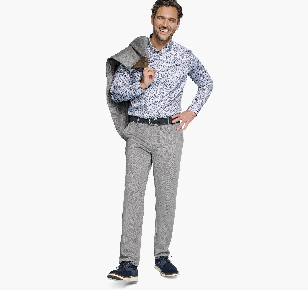 Johnston & Murphy XC Flex® Knit Pants Gray Twill