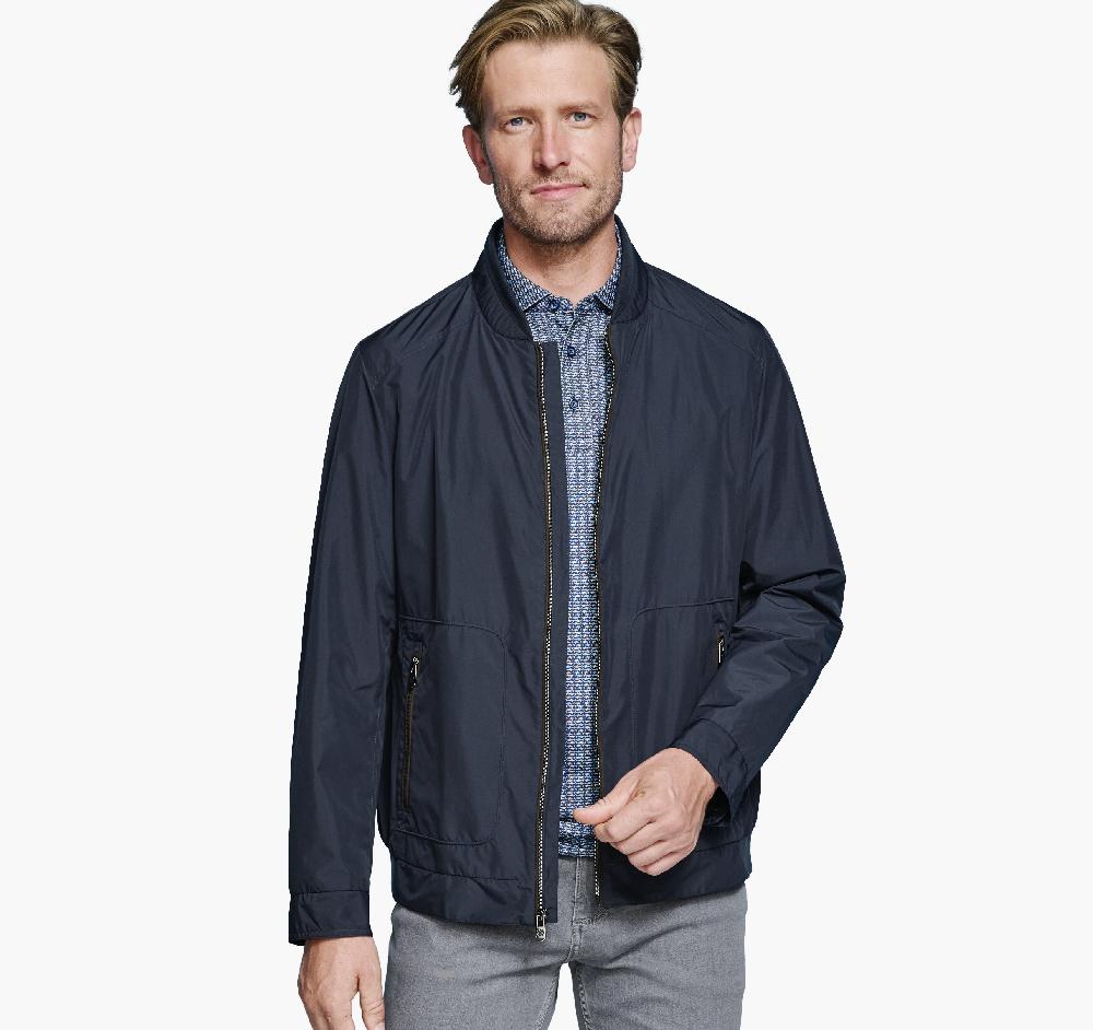 johnston & murphy XC4® Knit-Collar Jacket Navy