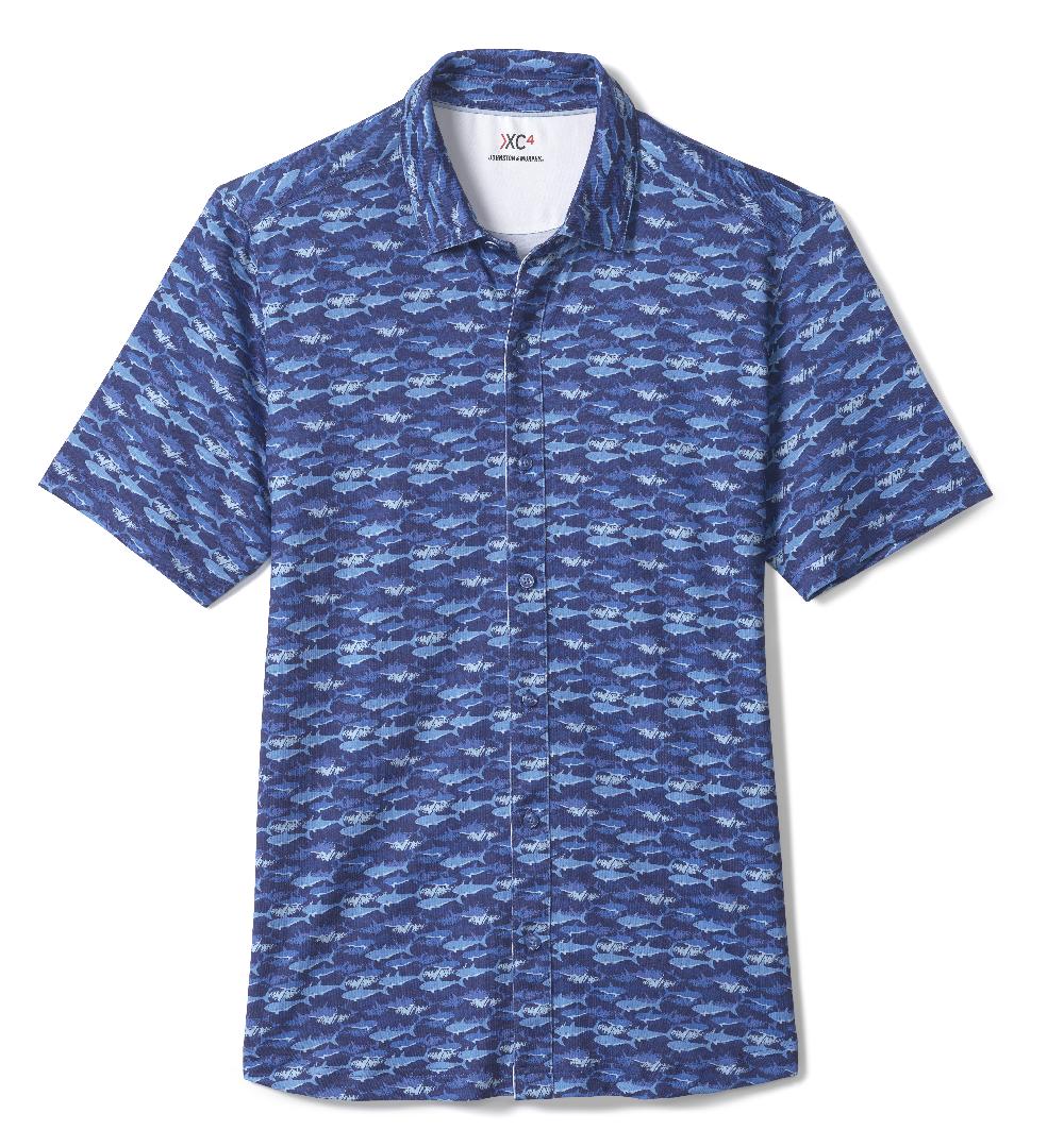 Johnston & Murphy XC4® Performance Shirt Navy Shark