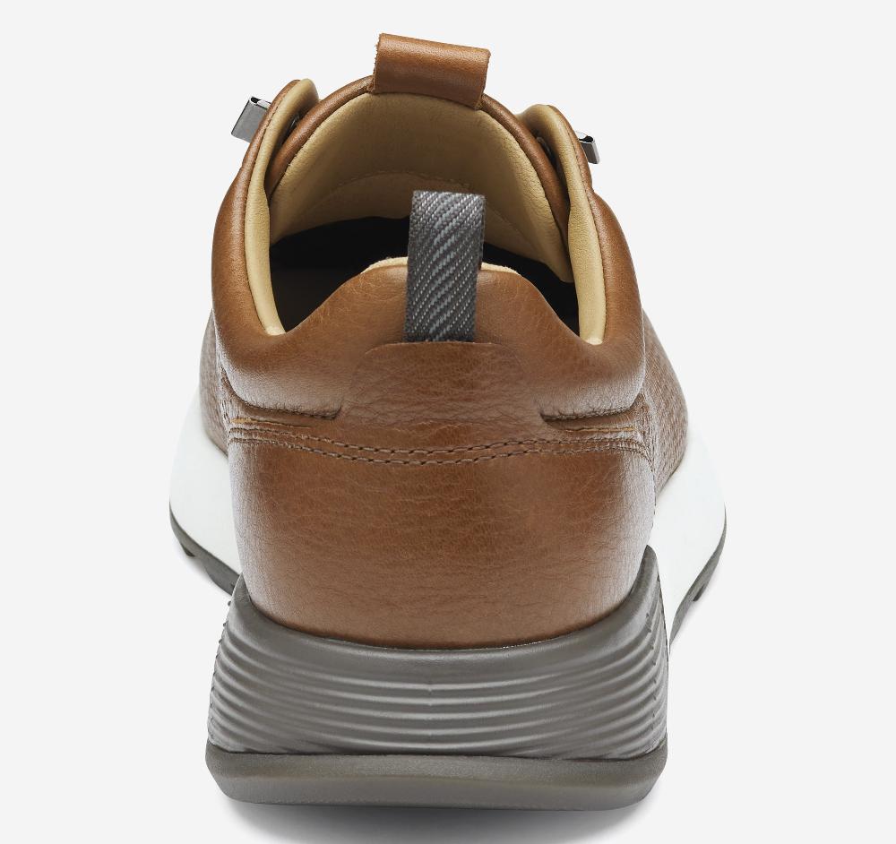 Johnston & Murphy Kinnon Perfed Jogger Dark Tan Full Grain