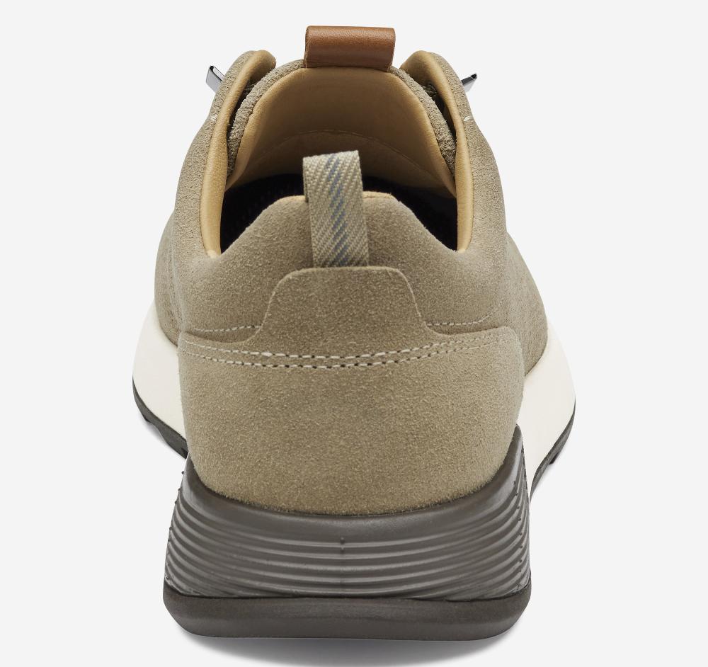 Johnston & Murphy Kinnon Perfed Jogger Taupe Oiled Suede
