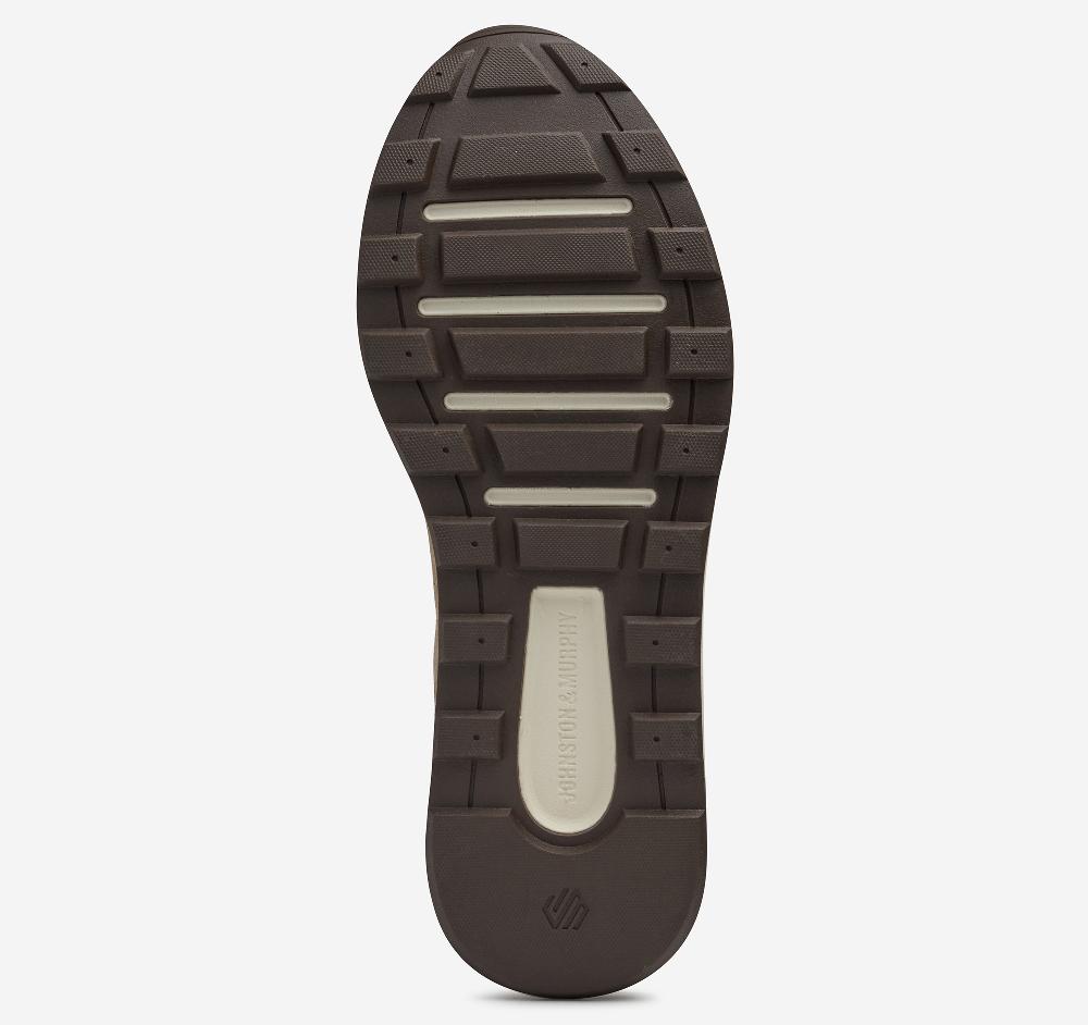 Johnston & Murphy Kinnon Perfed Jogger Taupe Oiled Suede