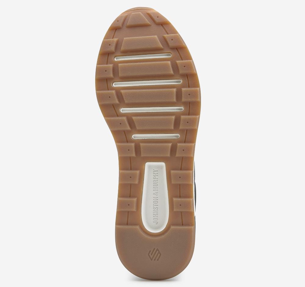 Johnston & Murphy Kinnon Perfed Jogger White Full Grain