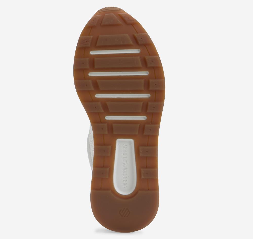 Johnston & Murphy Kinnon T-Toe Navy Suede/White Full Grain