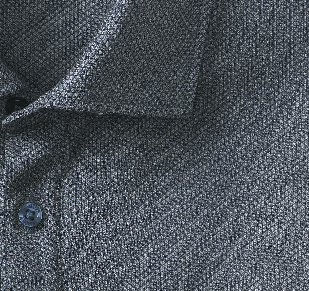 Johnston & Murphy Knit Jacquard Long-Sleeve Polo Blue