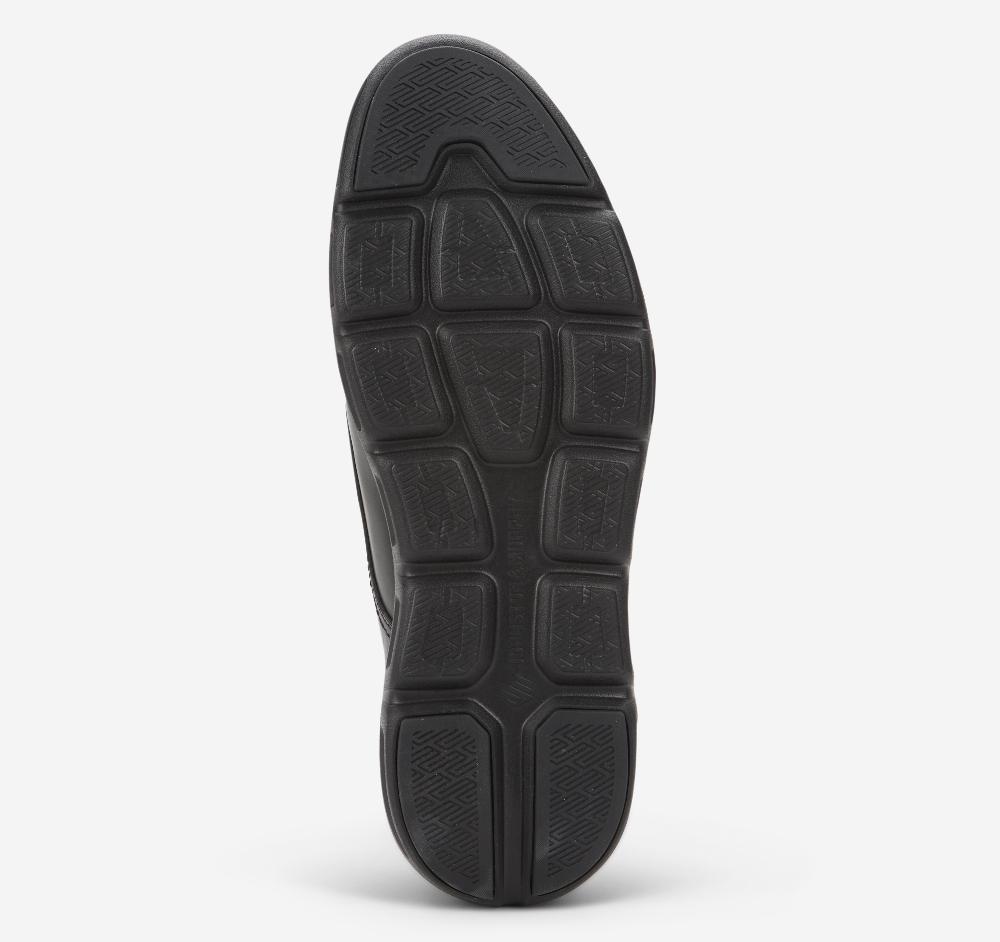 Johnston & Murphy Larkin Plain Toe Black Italian Calfskin