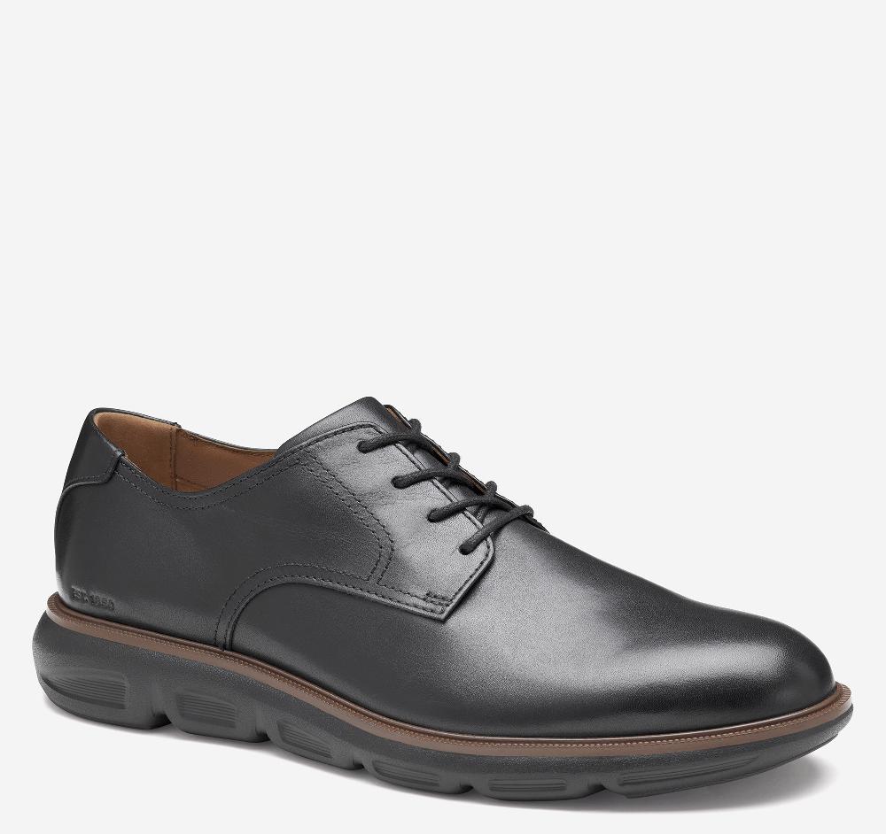 johnston & murphy Larkin Plain Toe Black Italian Calfskin