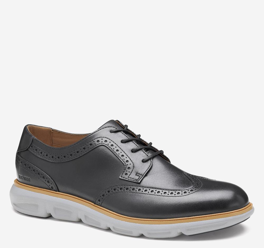 johnston & murphy Larkin Wingtip Black Italian Calfskin