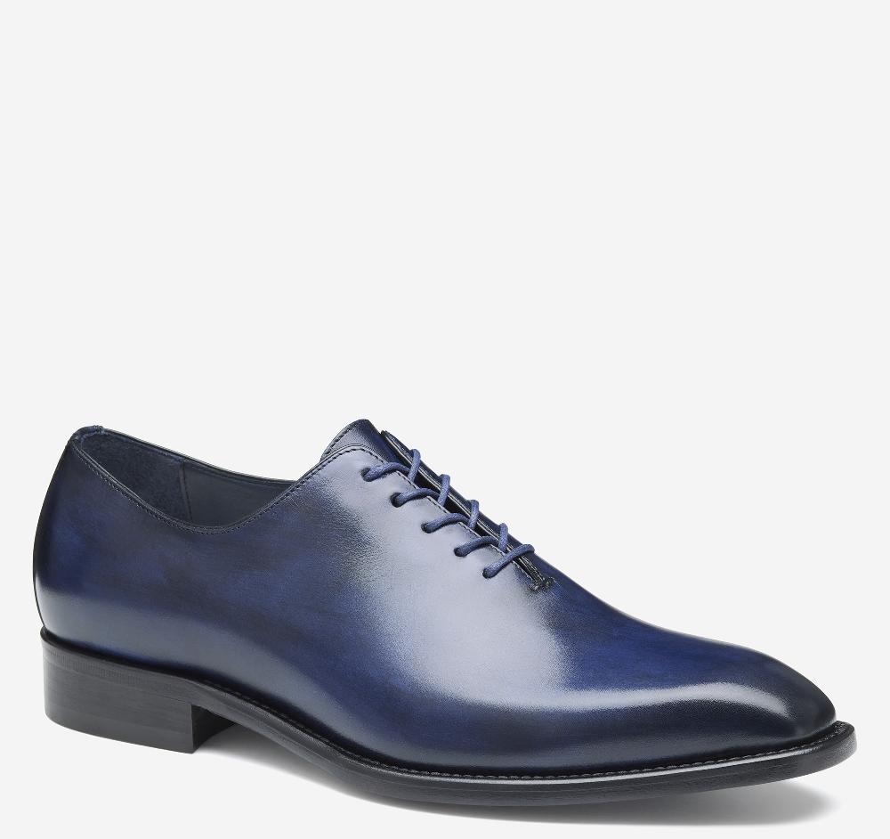 johnston & murphy Larson Plain Toe Navy Italian Calfskin