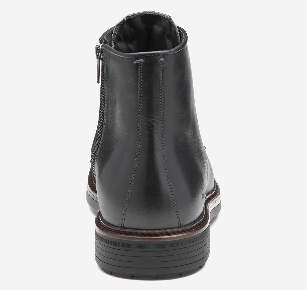 Johnston & Murphy Latham Cap Toe Boot Black European Calfskin