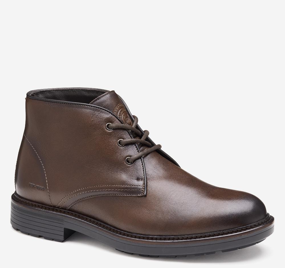 johnston & murphy Latham Chukka Boot Dark Brown European Calfskin