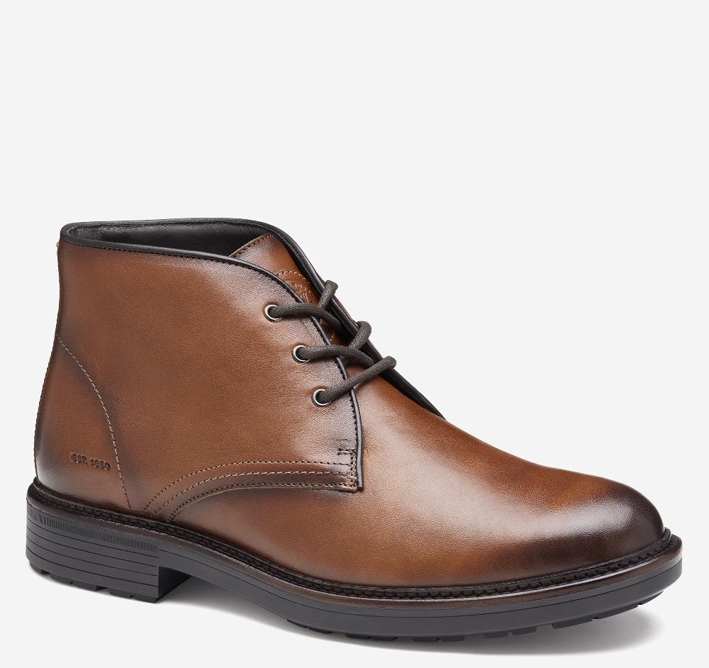 johnston & murphy Latham Chukka Boot Tan European Calfskin