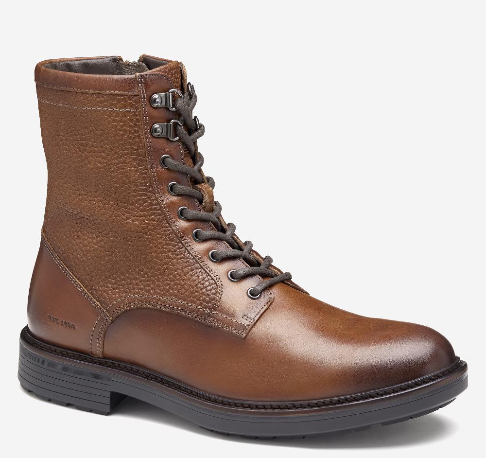 johnston & murphy Latham Plain Toe Boot Tan European Calfskin