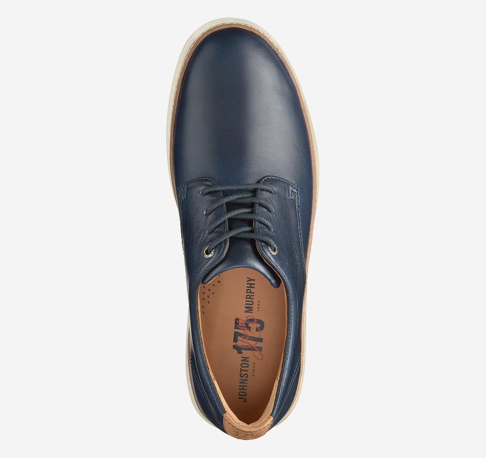 Johnston & Murphy McGuffey 2 175th Anniversary Plain Toe Navy Oiled American Full Grain