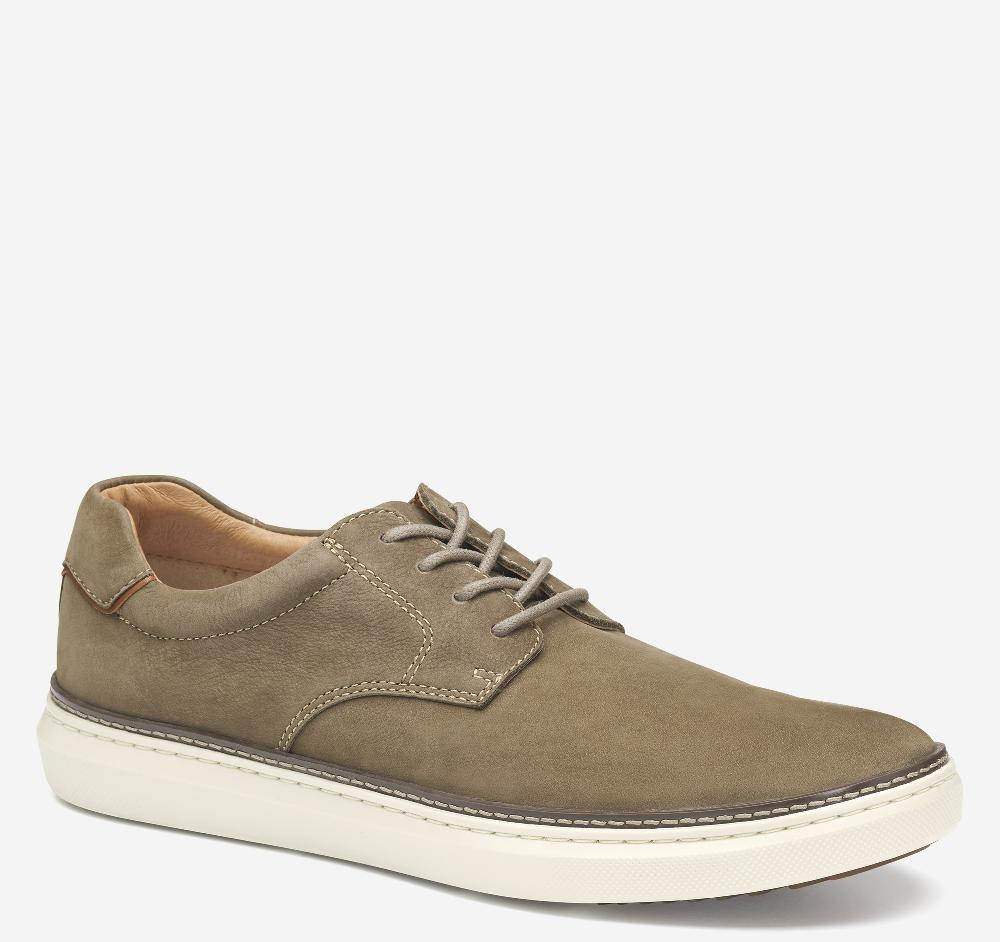 johnston & murphy McGuffey 2 Plain Toe Taupe Tumbled Nubuck