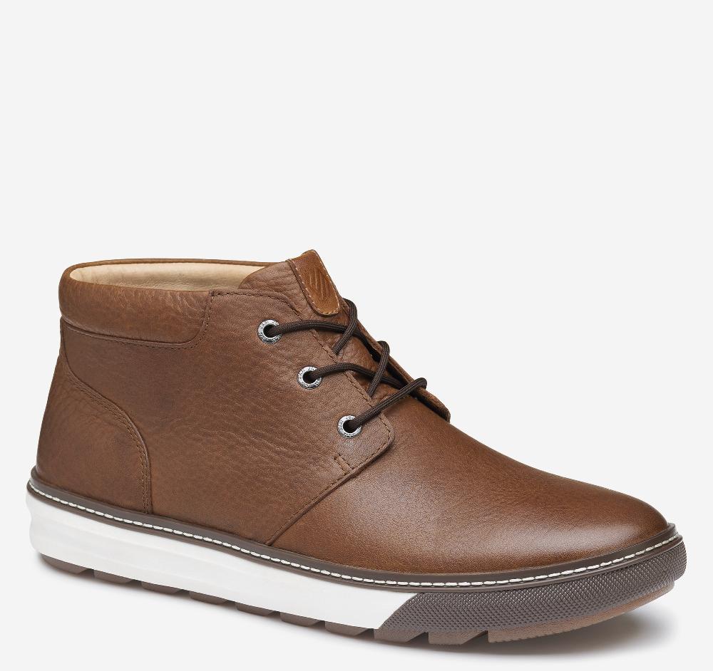 johnston & murphy McGuffey Lug Chukka Boot Brown Waterproof Full Grain