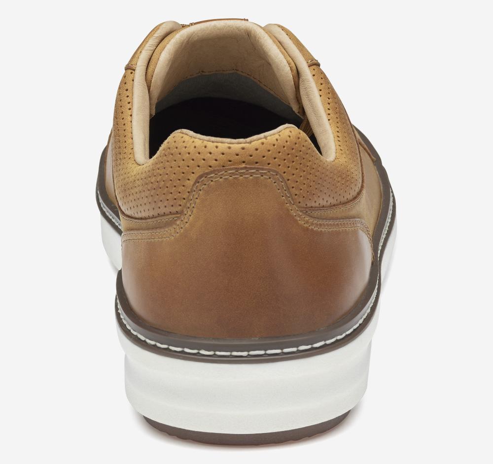 Johnston & Murphy McGuffey Lug Lace-To-Toe Tan Oiled Waterproof Full Grain