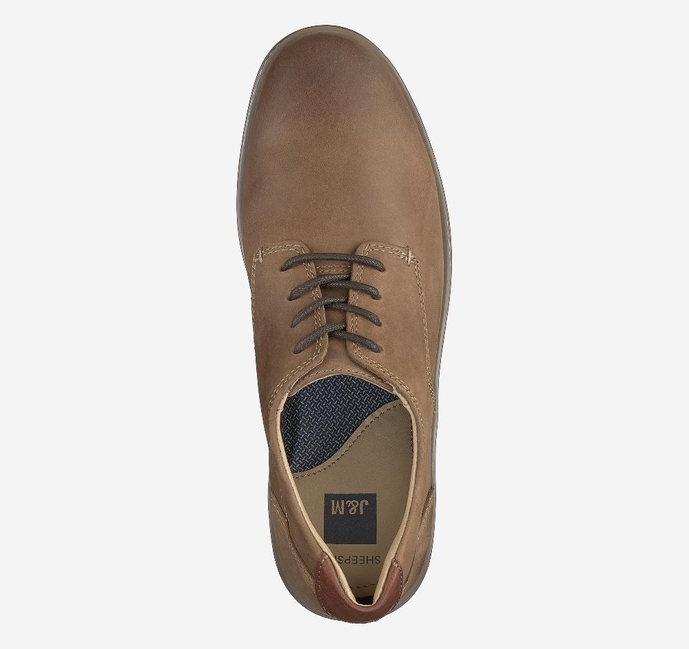 Johnston & Murphy McGuffey Plain Toe Tan Oiled Full Grain