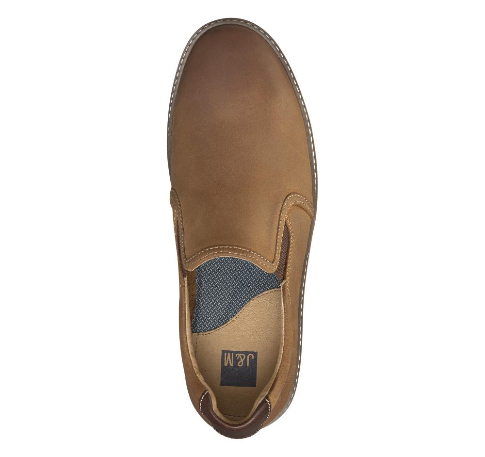 Johnston & Murphy McGuffey Slip-On Light Tan Oiled Full Grain Leather
