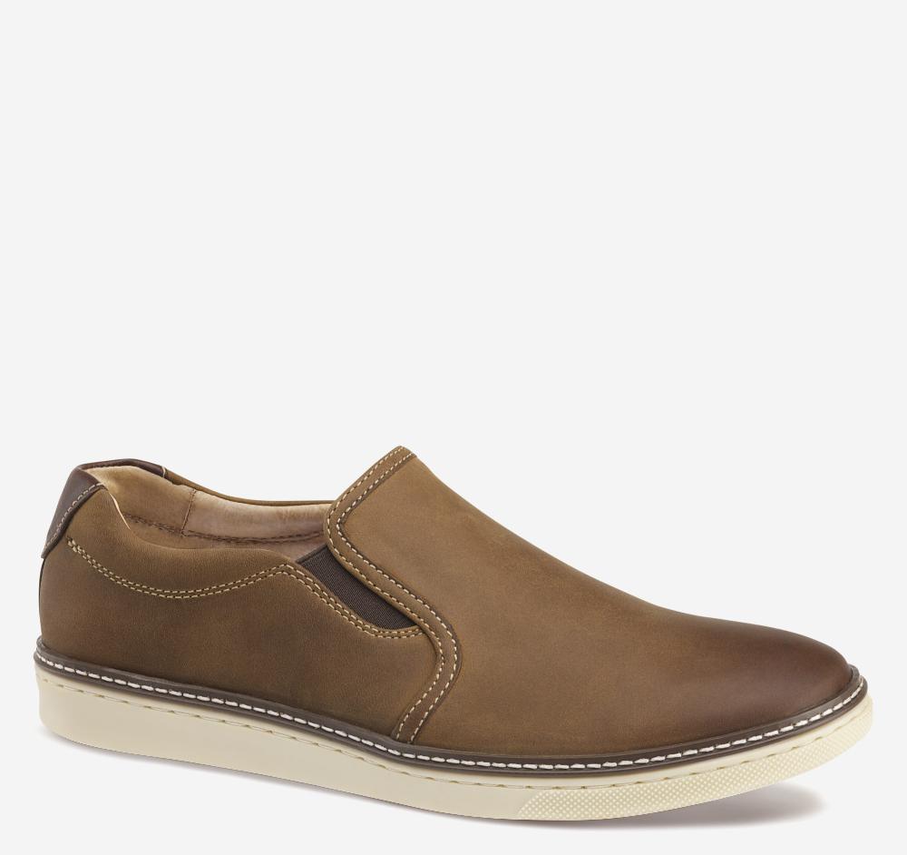 johnston & murphy McGuffey Slip-On Light Tan Oiled Full Grain Leather