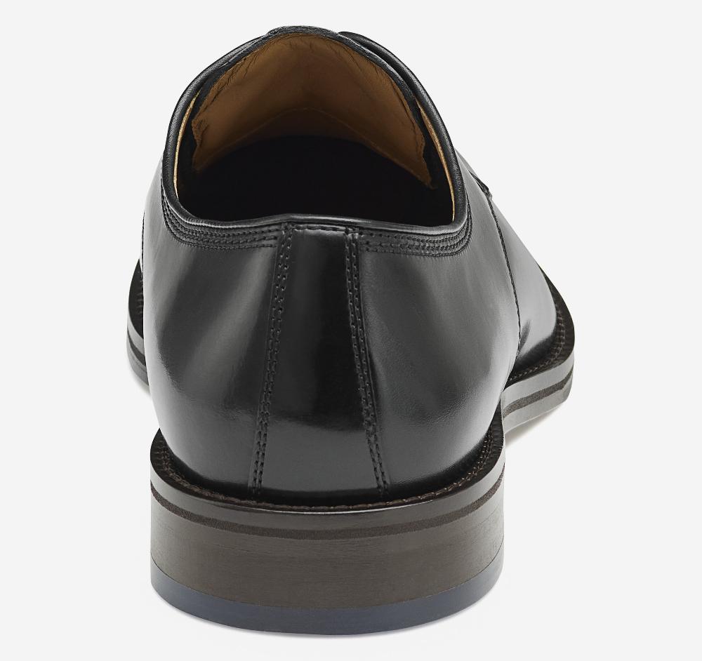 Johnston & Murphy Meade Plain Toe Black Italian Calfskin