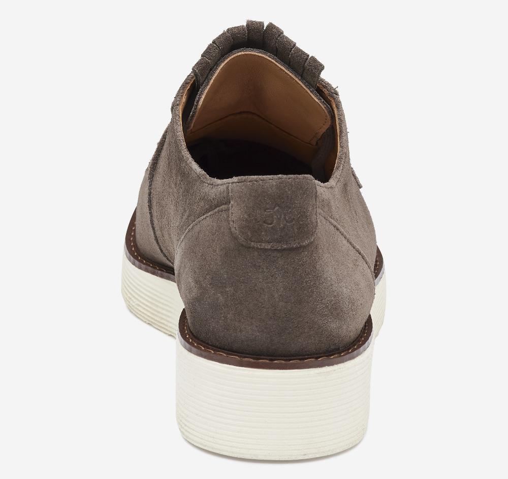 Johnston & Murphy Mitzi Kiltie Oxford Dark Gray Suede