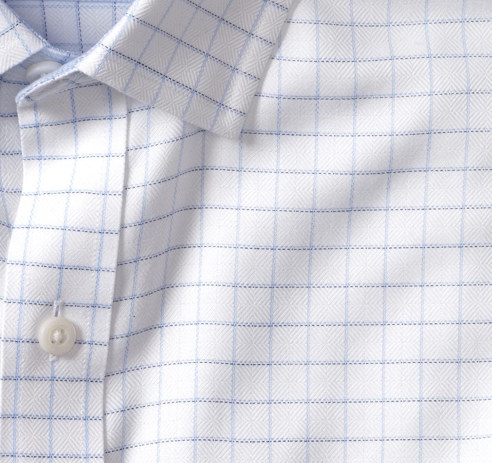 Johnston & Murphy Non-Iron Dress Shirt White Windowpane