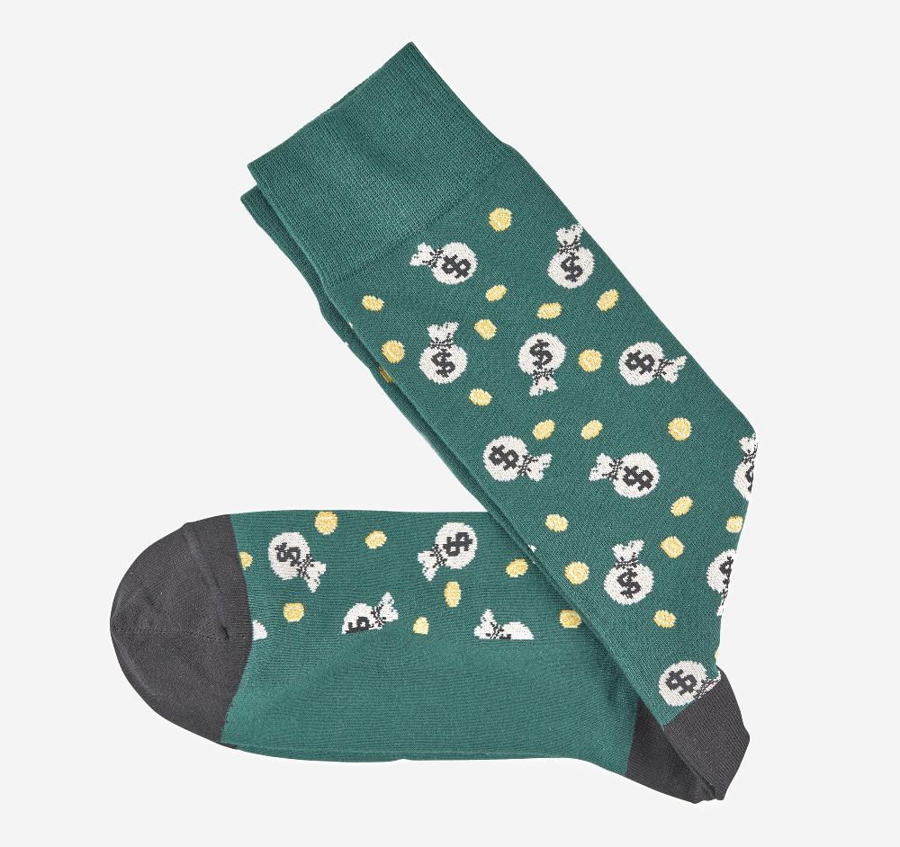 johnston & murphy Novelty Socks Dark Green Money Bags
