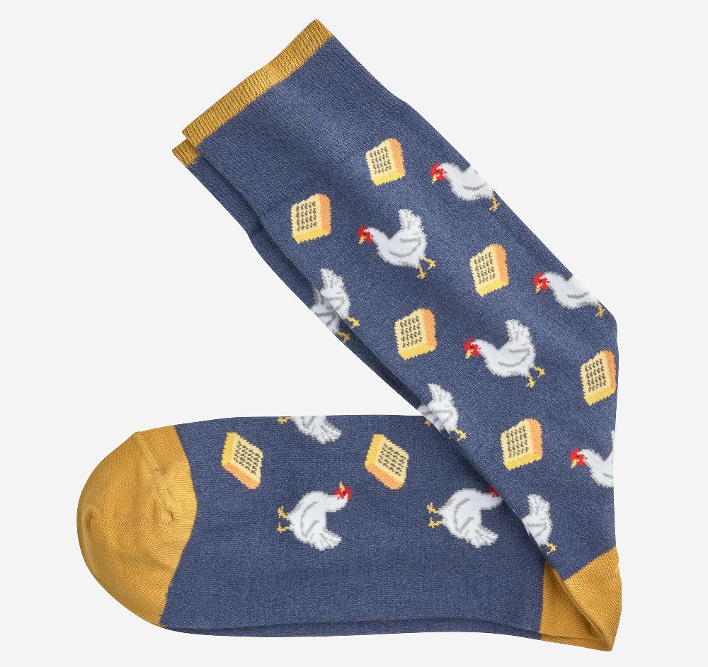 johnston & murphy Novelty Socks Denim Chicken and Waffles