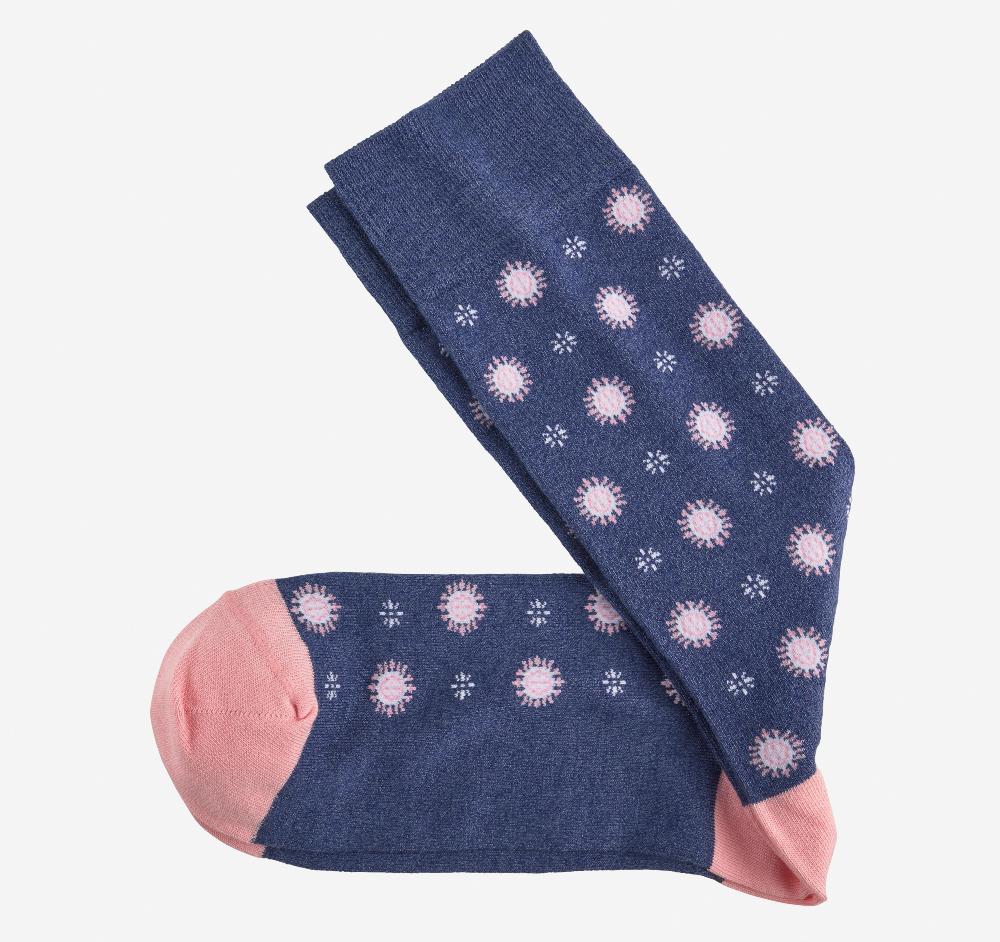johnston & murphy Novelty Socks Denim Medallion Burst