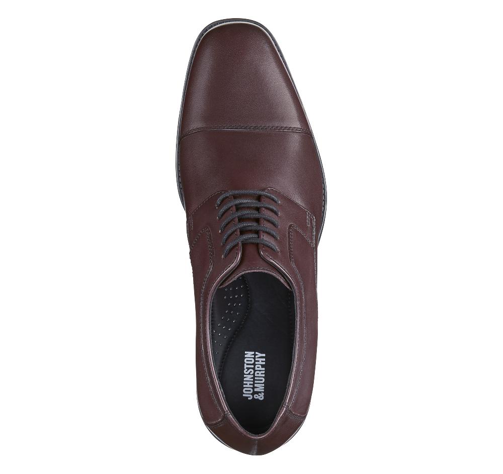Johnston & Murphy Novick Cap Toe Burgundy Italian Calfskin