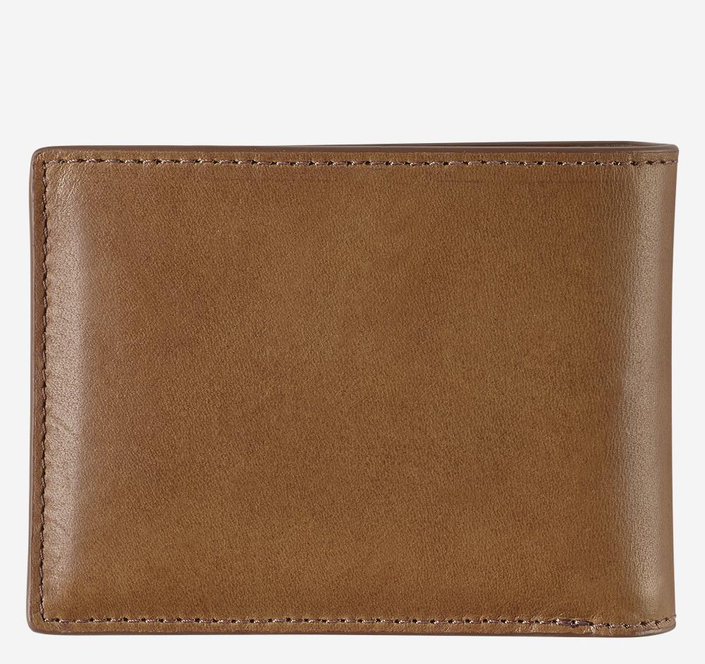 Johnston & Murphy Rhodes 2-in-1 Billfold Wallet Tan Full Grain