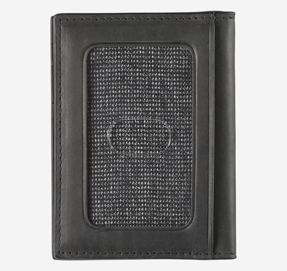 Johnston & Murphy Rhodes Bifold Card Case Black Full Grain